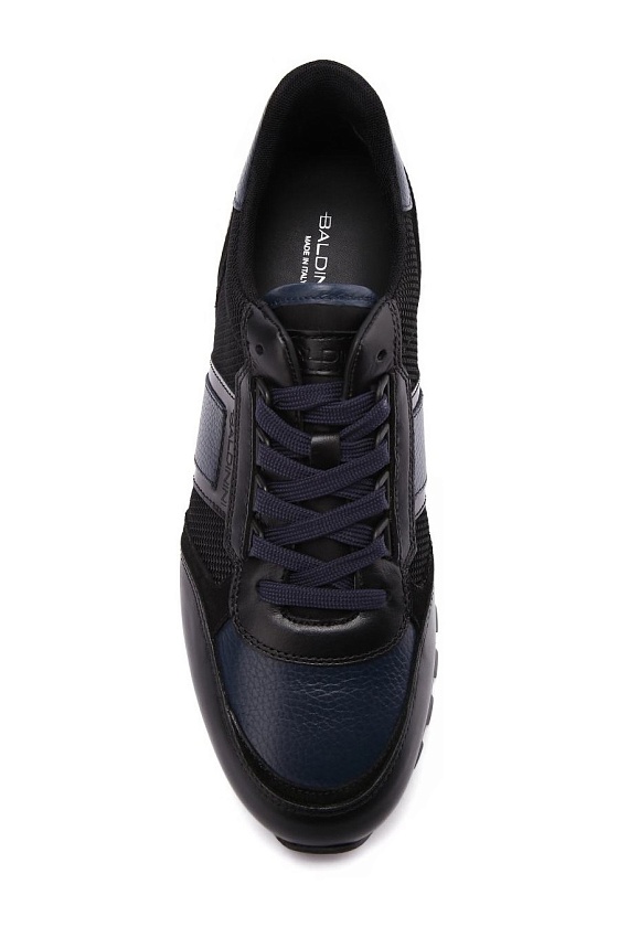 Черно-синие кроссовки U3A821