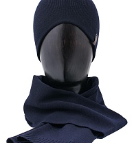 Темно-синий шарф 028000blu