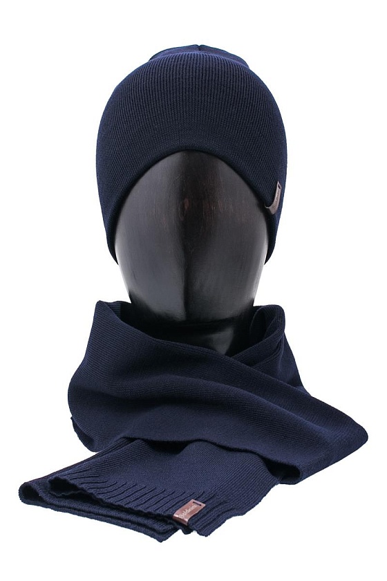Темно-синий шарф 028000blu